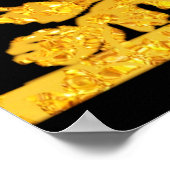 Poster Floral de Turquie Thanksgiving or (Coin)