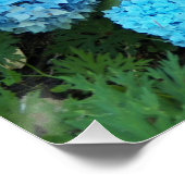 Poster Floral d'Hydrangée Bleue (Coin)