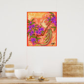 Poster Floral d'oiseaux (Cuisine)