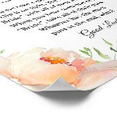 Poster Floral "Don't Say Bride" Bridal Shower Game sign (Coin)