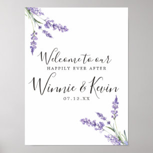 Poster Floral du pays, Mariage de lavande
