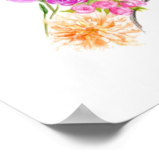 Poster Floral eiffel tower (Coin)