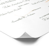 Poster Floral en Peach Mariage Souvenir Certifié (Coin)