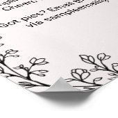 Poster Floral Fairytale Mariage Open Bar (Coin)