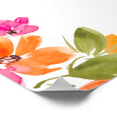 Poster Floral Fall petit baby shower d'accueil citrouille (Coin)