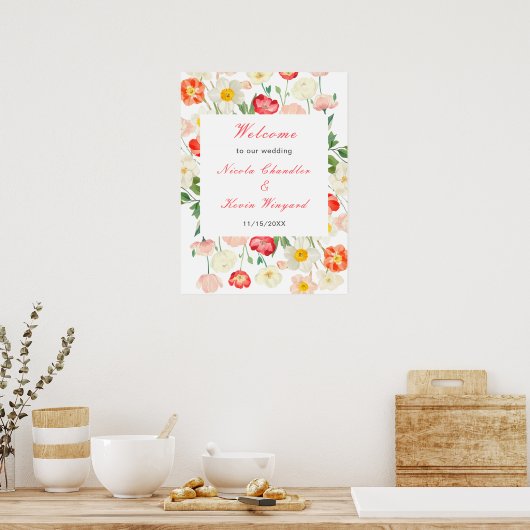 Poster Floral fleur sauvage Spring (Cuisine)