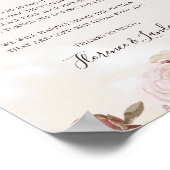 Poster Floral flush moderne | Cérémonie de débranchement (Coin)