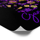 Poster Floral Football Game Day Girly Team Srit Purple Bl (Coin)