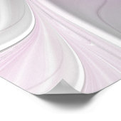 Poster Floral Fractal moderne Fleur Abstraite rose gris (Coin)