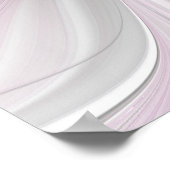 Poster Floral Fractal moderne Fleur Abstraite rose gris (Coin)