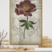 Poster Floral français I (Cuisine)