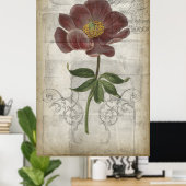 Poster Floral français I (Bureau à domicile)