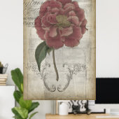 Poster Floral français III (Bureau à domicile)