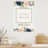 Poster Floral Gold Calligraphy Fête des mariées Photo Boo (Cuisine)