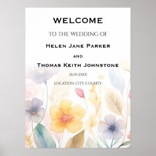 Poster Floral Gold Mariage