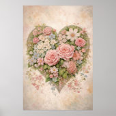 Poster Floral Heart (Devant)