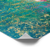 Poster Floral Heart Gold Romantique écriture manuscrite (Coin)