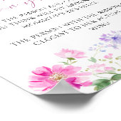 Poster Floral How Big is Mommy's Belly Baby shower Game (Coin)