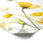 Poster Floral Jaune En Fleur Poster (Coin)