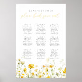 Poster Floral Jaune En Fleur Poster (Devant)