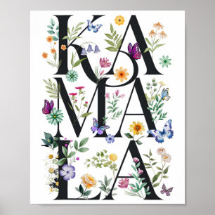 Poster Floral Kamala Botanical Kamala Harris 2024 Madame