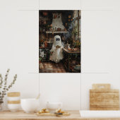 Poster Floral Kitchen Ghost Print, Dark Academia (Cuisine)