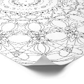 Poster Floral Lattice Kaleidoscope Coloring Page Design (Coin)