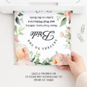 Poster Floral "Letters to the Bride" Bridal Shower sign