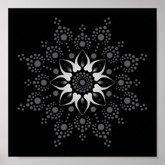 Poster Floral Mandala (Devant)