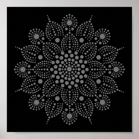 Poster Floral Mandala (Devant)
