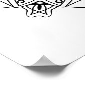 Poster Floral Mandala Coloriage Adulte (Coin)