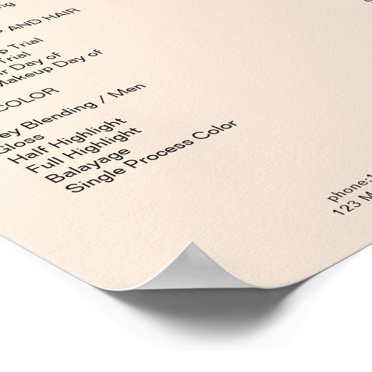 Poster Floral Moderne Preishear (Coin)