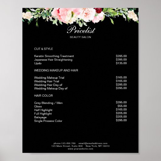 Poster Floral Moderne Preishear (Devant)