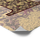 Poster Floral Monogram Initial E Elegant (Coin)