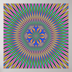 Poster Floral Motif in kleur