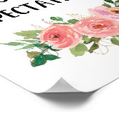 Poster Floral Motivational Affirmation Bureau Salle de cl (Coin)