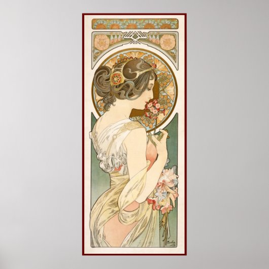 Poster Floral. Mucha (Devant)