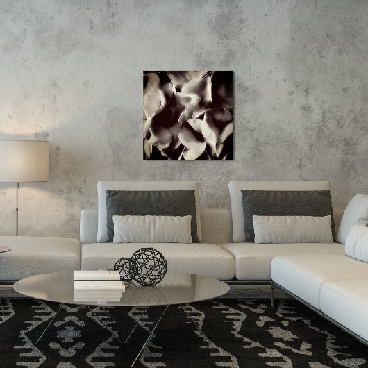 Poster Floral noir et blanc Abstrait