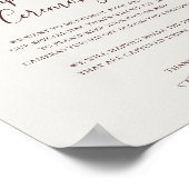 Poster Floral Orange Bourgogne | Cérémonie de débrancheme (Coin)