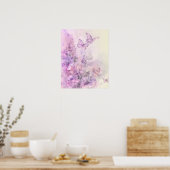 Poster Floral papillon (Cuisine)