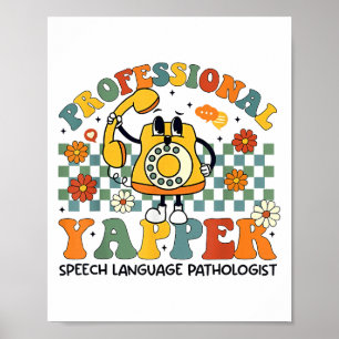 Poster Floral Parole Langue Pathologiste Slp Professiona