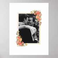 Floral Photo Mariage Livre d'Invité