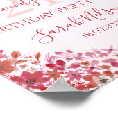 Poster Floral Pink 21e anniversaire (Coin)
