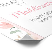 Poster Floral Pink Bow Baby dans l'Affiche de bienvenue d (Coin)