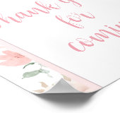Poster Floral Pink Bow Baby in Bloom Merci pour venir (Coin)
