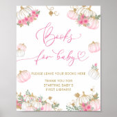 Poster Floral Pink Petits livres Citrouilles pour bébé (Devant)