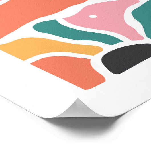 Poster Floral Retro - "Tomber amoureux de toi-même (Coin)