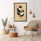 Poster Floral rétro vintage