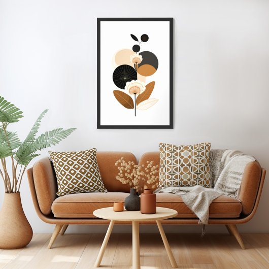 Poster Floral rétro vintage