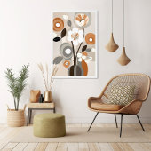 Poster Floral rétro vintage